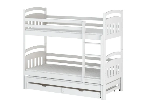 ALAN 90x180 bílá patrová postel Lano Nábytek