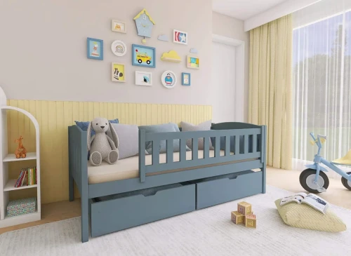 GUCIO 80x180 grey single children’s bed Lano Furniture