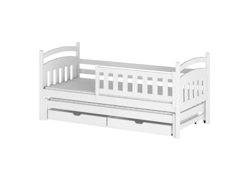 GALAXY 80x160 white double trundle bed Lano Furniture