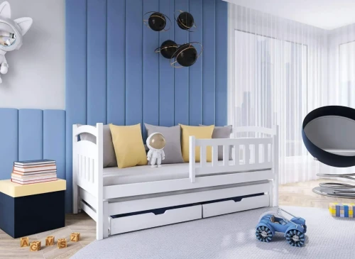 GALAXY 90x180 bílá výsuvná postel Lano Nábytek