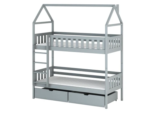 GAJA 90x200 popelavá patrová postel Lano Nábytek