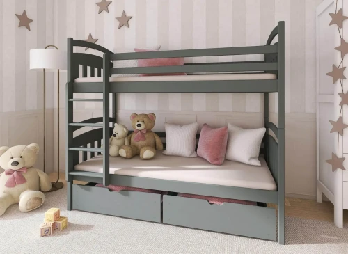GABI 80x180 graphite bunk bed Lano Furniture