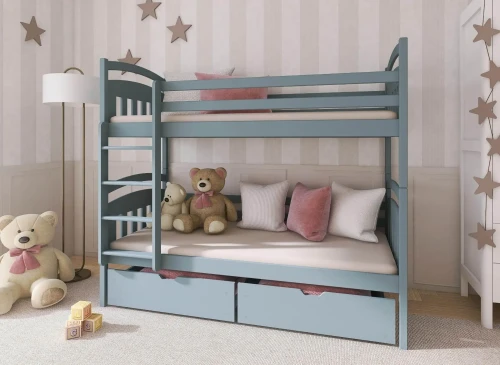 GABI 90x180 grey bunk bed Lano Furniture