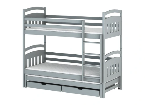 ALAN 80x160 popelavá patrová postel Lano Nábytek