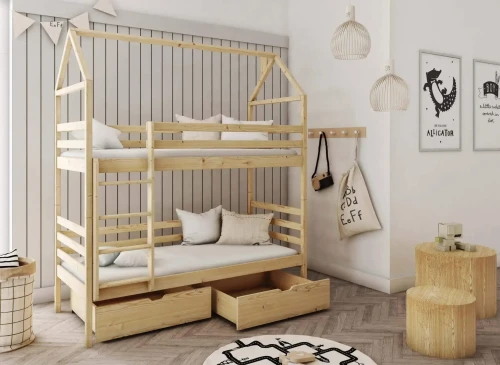 ALEX 80x160 borovice patrová postel Lano Nábytek