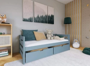 ERGO 90x200 popelavá jednolůžková dětská postel Lano Nábytek
