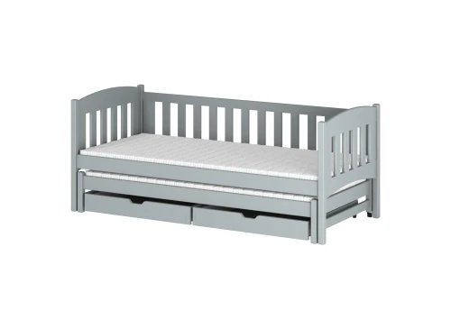 AMELKA 80x160 grey double trundle bed Lano Furniture