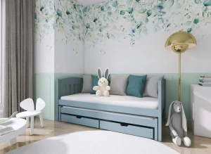 AMELKA 80x180 popelavá výsuvná postel Lano Nábytek