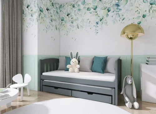 AMELKA 80x200 grafitová výsuvná postel Lano Nábytek