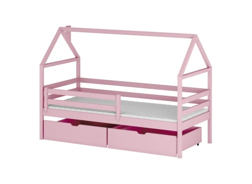 ARON 80x160 pink single children’s house bed Lano Furniture