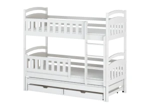 BLANKA 80x180 bílá patrová postel Lano Nábytek