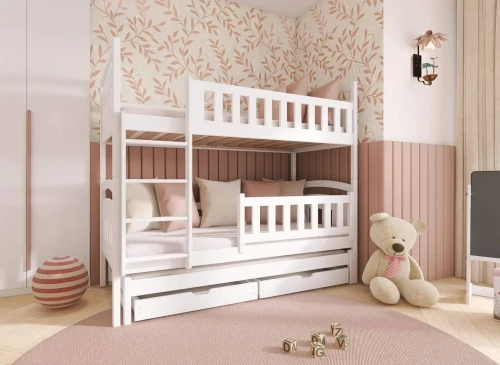 BLANKA 90x180 bílá patrová postel Lano Nábytek