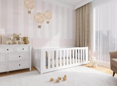 CONCEPT 80x200 white montessori floor children’s bed Lano Furniture