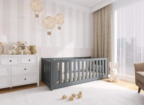 CONCEPT 80x200 grafitová dětská postel Montessori Lano Nábytek