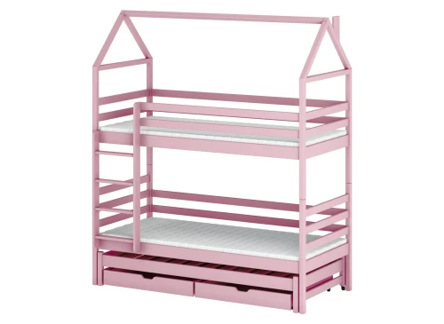 DALIA 80x180 pink house bunk bed Lano Furniture