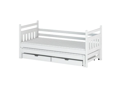 DANIEL 80x160 white double trundle bed Lano Furniture