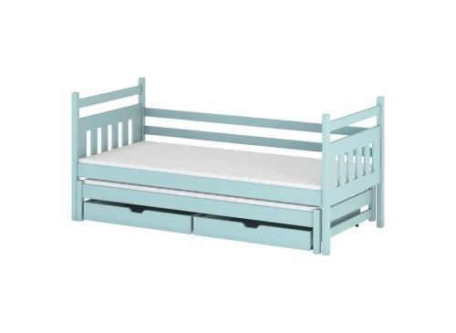 DANIEL 90x190 blue double trundle bed Lano Furniture
