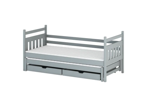 DANIEL 90x200 popelavá výsuvná postel Lano Nábytek