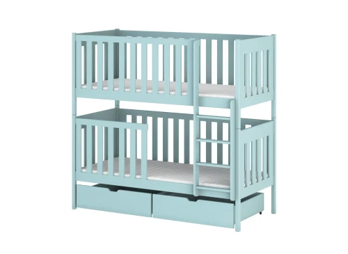 DAWID 80x180 modrá patrová postel Lano Nábytek