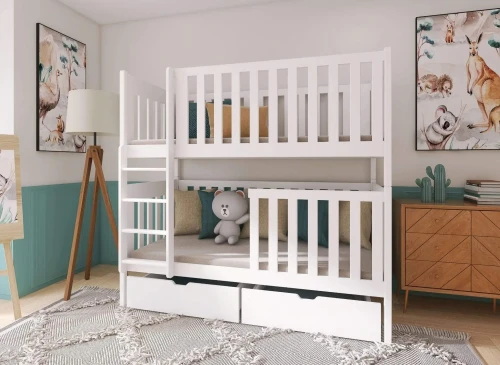 DAWID 90x200 bílá patrová postel Lano Nábytek