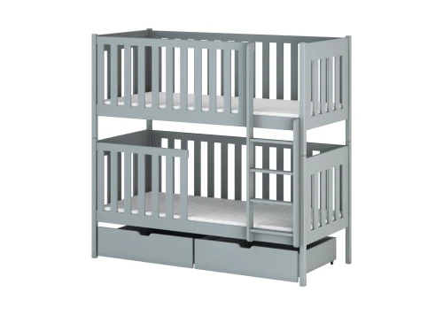 DAWID 90x200 popelavá patrová postel Lano Nábytek