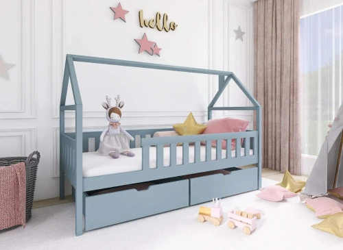 DOMI 80x160 grey single children’s bed Lano Furniture