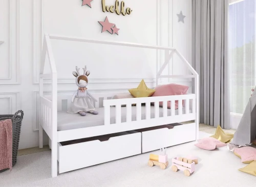 DOMI 90x190 white single children’s bed Lano Furniture