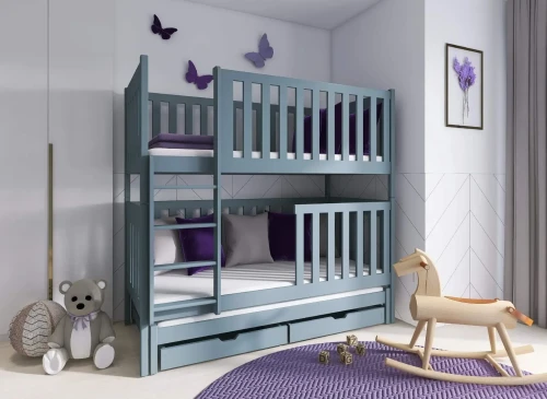 EMILKA 90x190 grey bunk bed Lano Furniture