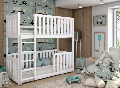 KONRAD 80x200 růžová patrová postel Lano Nábytek