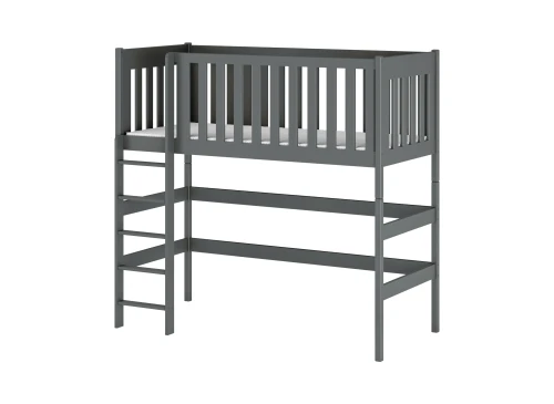 LAURA 90x190 graphite loft single children’s bed Lano Furniture