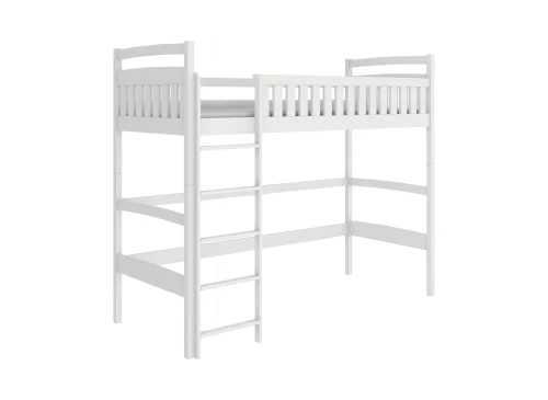 MIA 90x180 bílá vyvýšená jednolůžková dětská postel Lano Nábytek