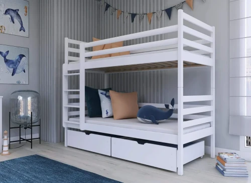 NEMO 80x180 bílá patrová postel Lano Nábytek