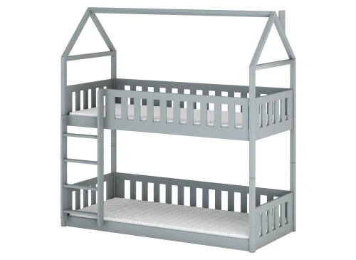 POLA 90x200 popelavá patrová postel Lano Nábytek