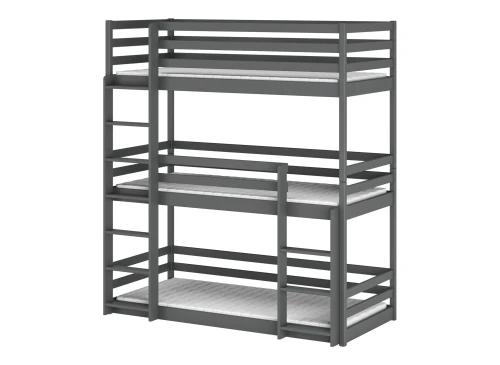 TED 80x180 graphite bunk bed Lano Furniture