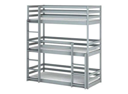 TED 80x200 popelavá patrová postel Lano Nábytek