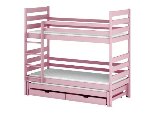 TOMI 80x160 růžová patrová postel Lano Nábytek