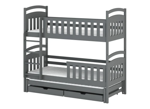 VIKI 80x180 graphite bunk bed Lano Furniture