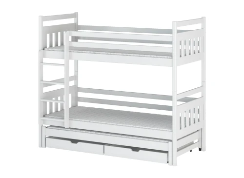 SEWERYN 90x200 bílá patrová postel Lano Nábytek