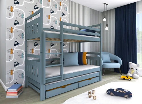 SEWERYN 90x180 grey bunk bed Lano Furniture