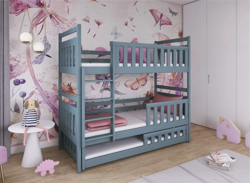 OLIWIA 90x190 grey bunk bed Lano Furniture