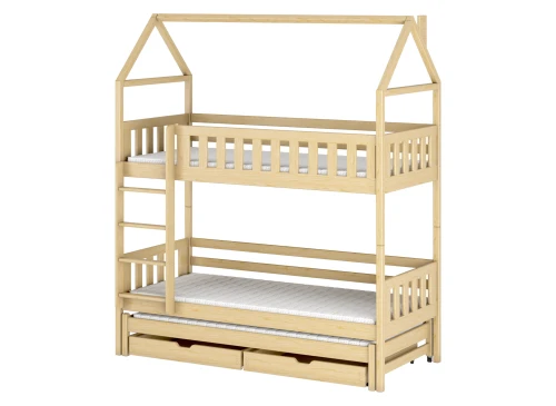 IGA 90x180 borovice patrová postel domečková Lano Nábytek