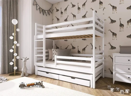 LUK 80x190 white bunk bed Lano Furniture