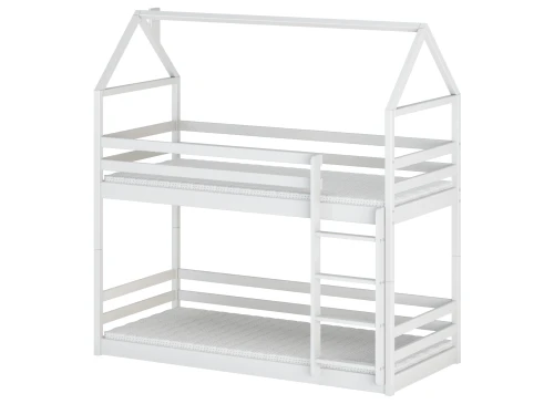 AXEL 80x190 bílá patrová postel domečková Lano Nábytek