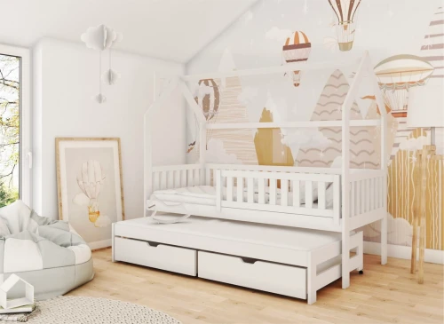 MONKEY 90x180 white children's house bed Lano Furniture