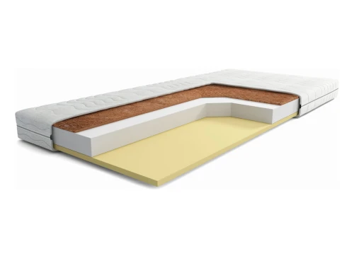 SALLY 80x150 středně tvrdá 8 cm pěnová termoreaktivní matrace s kokosem Lano Nábytek