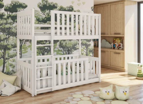 KONRAD 80x200 růžová patrová postel Lano Nábytek