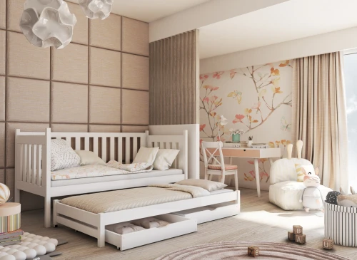 KAJA 90x180 white double trundle bed Lano Furniture