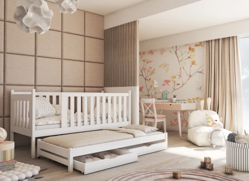 KAJA 80x180 white double trundle bed Lano Furniture