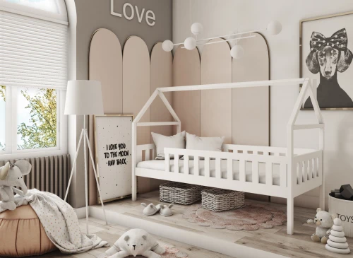 DOMI 90x190 white single children’s bed Lano Furniture