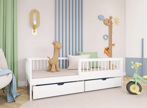 EDI 80x160 bílá jednolůžková dětská postel Lano Nábytek